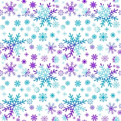 Christmas ice scribble seamless snowflakes pattern for wrapping paper and fabric