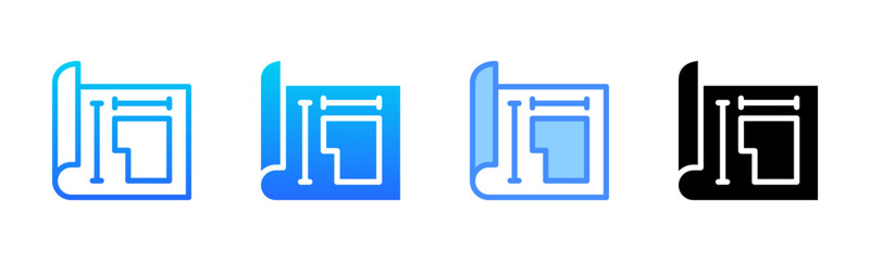 Land Multi Style Icon Set