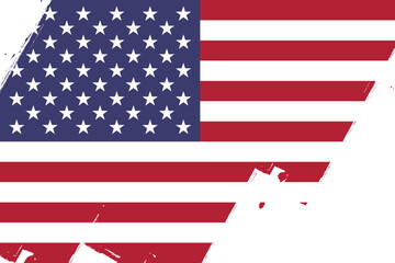 US flag with grunge effect