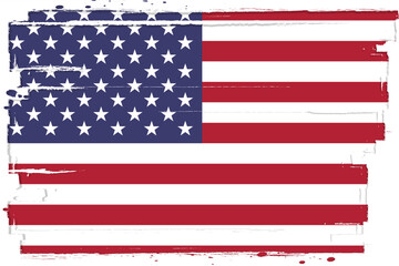 american flag with grunge effect