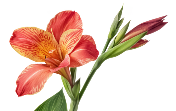 canna lily png flowering plant png tropical flower png garden flower png orange flower png canna flower png transparent background image