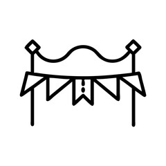 Vector illustration of a festive banner in a cheerful style on a white background with copy space