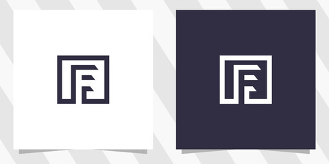 letter f logo design vector