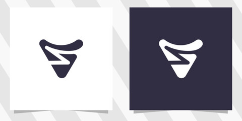 letter sv vs logo design vector
