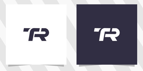 letter tr rt logo design vector