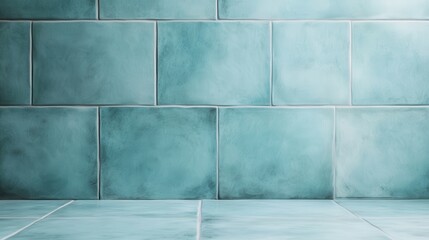 A seamless arrangement of elegant turquoise tiles showcasing modern design aesthetics, perfect for interior decoration and inspiring creativity in home renovation or artistic projects.