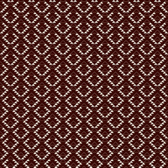 Ethnic, tribal seamless pattern. Native americans embroidery textile stylized surface print. Boho chic ornament. Repeated triangles geometric background. Mosaic wallpaper. Vector abstract