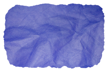 Torn of Wrinkled Blue Fabric Texture Pieces. Ideal for Use as a Distressed Background, Textile Detail, or Abstract Design Layer in Creative Projects.
