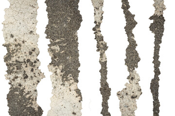 Vertical Torn Concrete Strip with Jagged Raw Edges - Old Wall Fragment Texture for Urban Design
