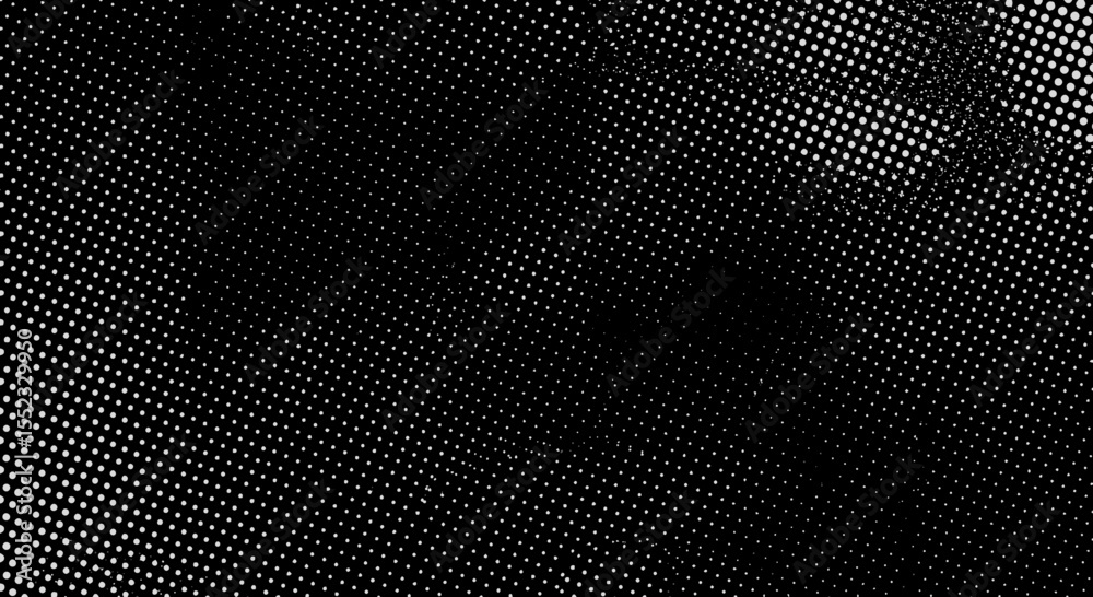 Poster Monochrome Abstract Halftone Pattern Background with Dynamic Gradient Effect