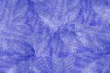 High-resolution of Rippled Blue Linen Fabric with Visible Natural Folds and Textile Fibers. Ideal...