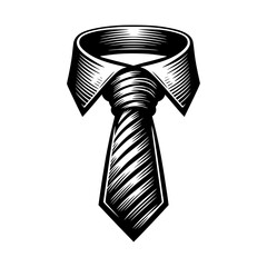 An elegant black tie collar, perfect for formal occasions, business meetings, and professional settings. This classic design exudes sophistication and style.