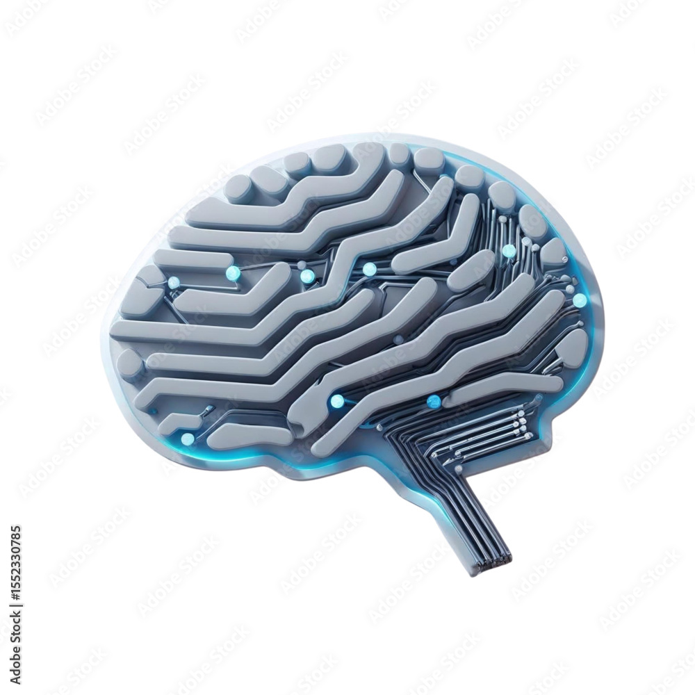 Poster artificial intelligence brain ai neural network machine learning deep learning technology concept im
