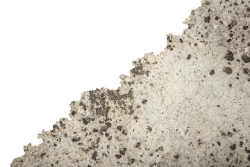 Rusty Rough Concrete Texture Frame with Torn Jagged Edges - Urban Grunge Border Isolated on...