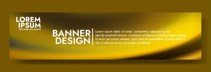 Modern banner design with a luxurious molten amber background