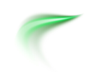 Abstract green shape with flowing lines against a black background graphic design