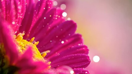Close-up of vibrant pink flowers with water droplets on petals - Powered by Adobe
