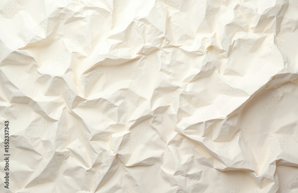 Poster crumpled white paper texture. abstract background from old paper. rough, grunge texture. surface mat