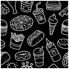 Street ellement Fastfood background black
