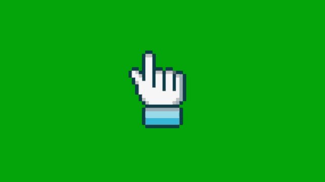 Hand pointer animation on chroma key