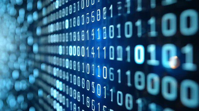 Digital Data Stream: A dynamic visual representation of digital data streaming, with binary code and futuristic technology, representing the essence of coding, connectivity, and the digital age.  - Powered by Adobe