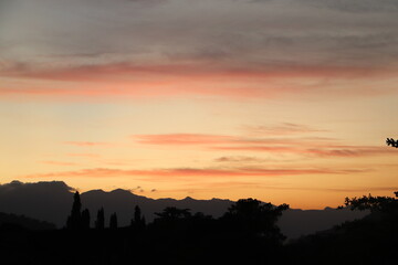 Obraz premium Beautiful twilight sky in tropical region