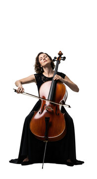 A cellist playing with emotion