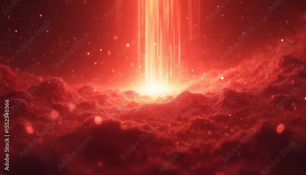Poster abstract red design with bright light beam shining. energy movement, explosion burst, rays of light.