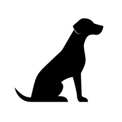 A canine companion sits patiently, its sleek form a study in simple, elegant design and stark contrast