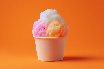 Shaved ice in cup
