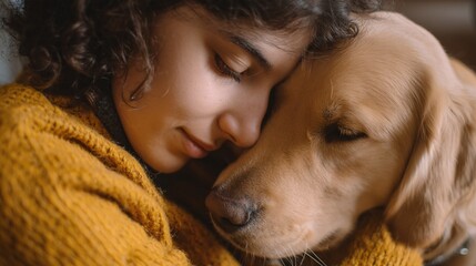 Emotional support animal providing comfort to individual battling anxiety