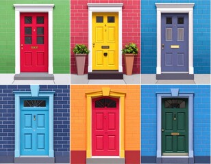 Fototapeta premium doors,door,house,old,entrance,home,architecture,wood,front,wall,red,building,blue,window,wooden,white,door,green,exterior,facade,street,entry,brick,door,vintage,red,historical,rustic,modern,black,tunn