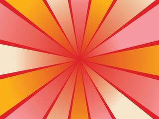 Vibrant Sunburst Background Abstract Radiating Design in Pink, Orange, and Red Hues