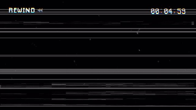 bad rewind VHS Retro Screen,Old TV Screen Texture. 4k video