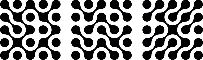 Abstract shape, metaball, morph-balls. Connected dots, science, molecular, nano technology. Set of elements isolated on transparent background.