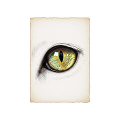 Intense Green Cat Eye Close-Up