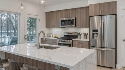 modern kitchen in modern house