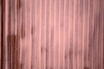 Old and rusty zinc sheet wall