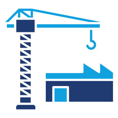 Construction icon glyph blue
