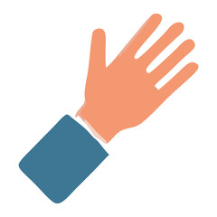 Obraz premium Open Hand Gesture A Simple Illustration of Welcoming, Help, and Invitation