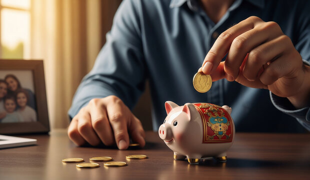 Successful Investment Concept with Gold Coins and Business Accessories - Powered by Adobe