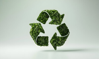 Green Leaf Recycling Symbol Sustainable Eco-Friendly Practices