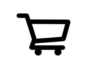 Collection of Shopping Cart Icons Depicted in Black Isolated on White Background