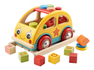 Interactive baby toy car png infant ride-on toy png baby play car toy png colorful toddler toy vehicle png early learning toy png transparent background image