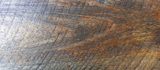 Weathered Brown Wood Surface with Horizontal Grain Pattern