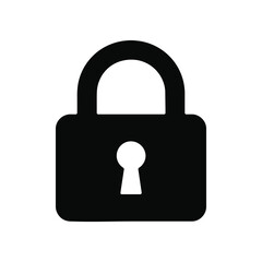 Lock Silhouette Icon – Security and Privacy Symbol