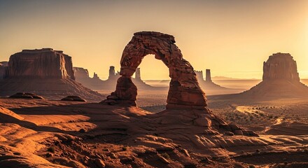 delicate arch at sunset
