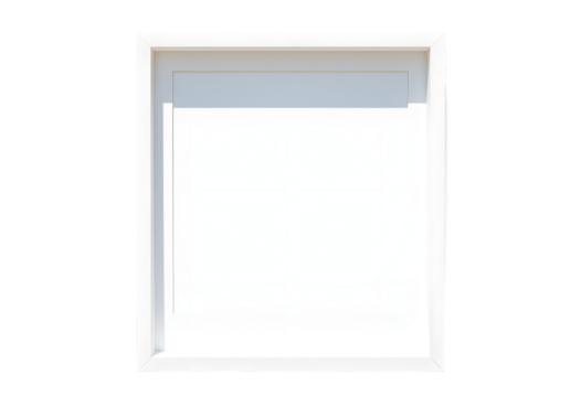 White Frame On White Background Isolated Blank Board

