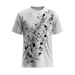Blank white t-shirt isolated on white for men's casual fashion clothing design template