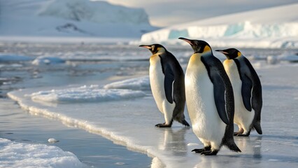 Fototapeta premium penguin in antarctica